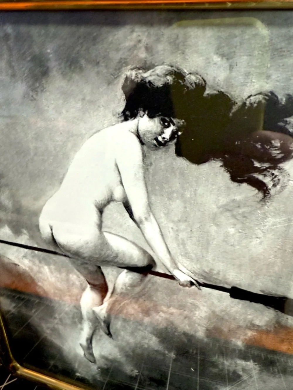 Nude Witch Flying Witch Framed Art Goddess Moon Pagan Mythology Magic